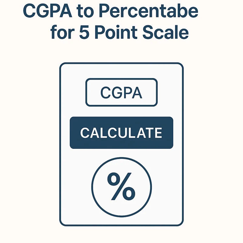 CGPA to Percentage Calculator for 5.0 Scale