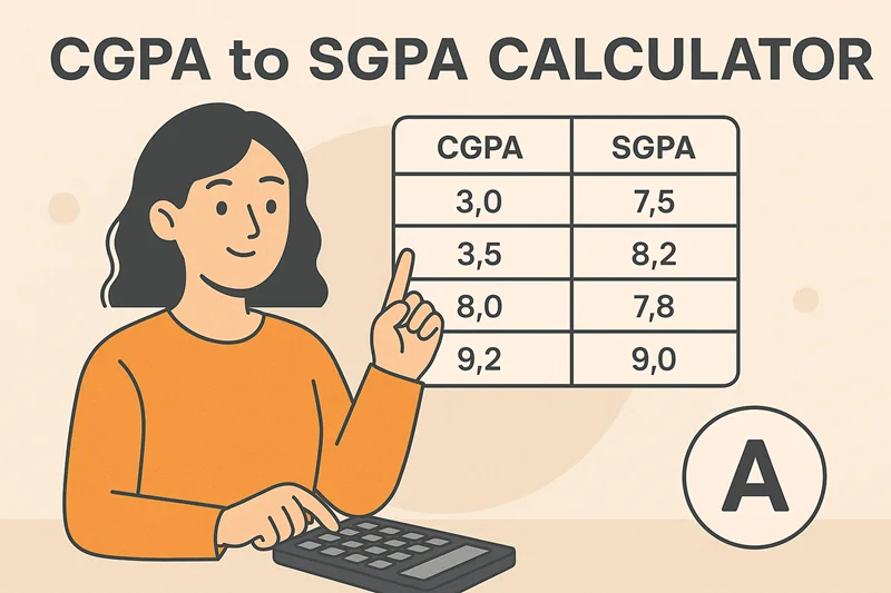 CGPA to SGPA Calculator