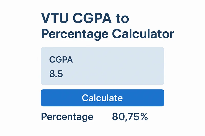 VTU CGPA to Percentage Calculator