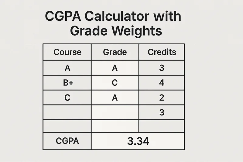 CGPA Calculator with Grade Weights