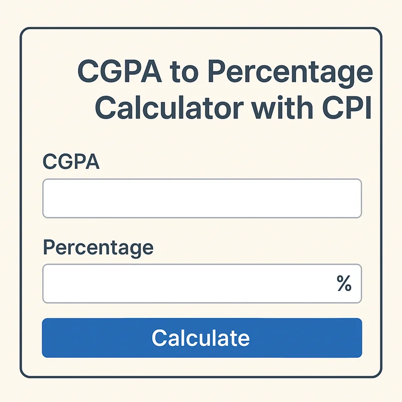 CGPA to Percentage Calculator with CPI