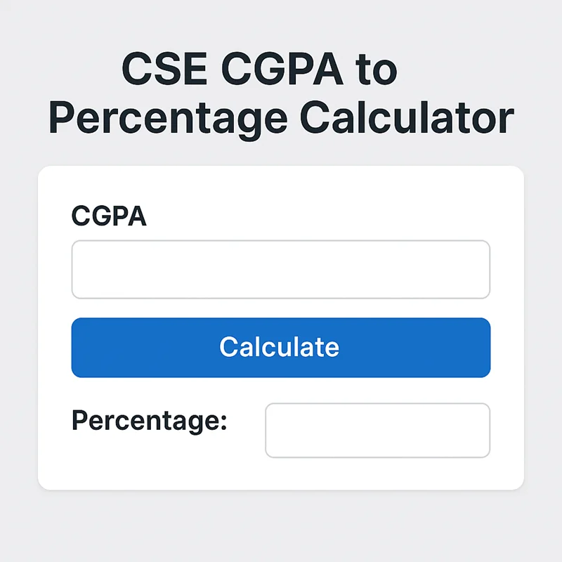 CSE CGPA to Percentage Calculator