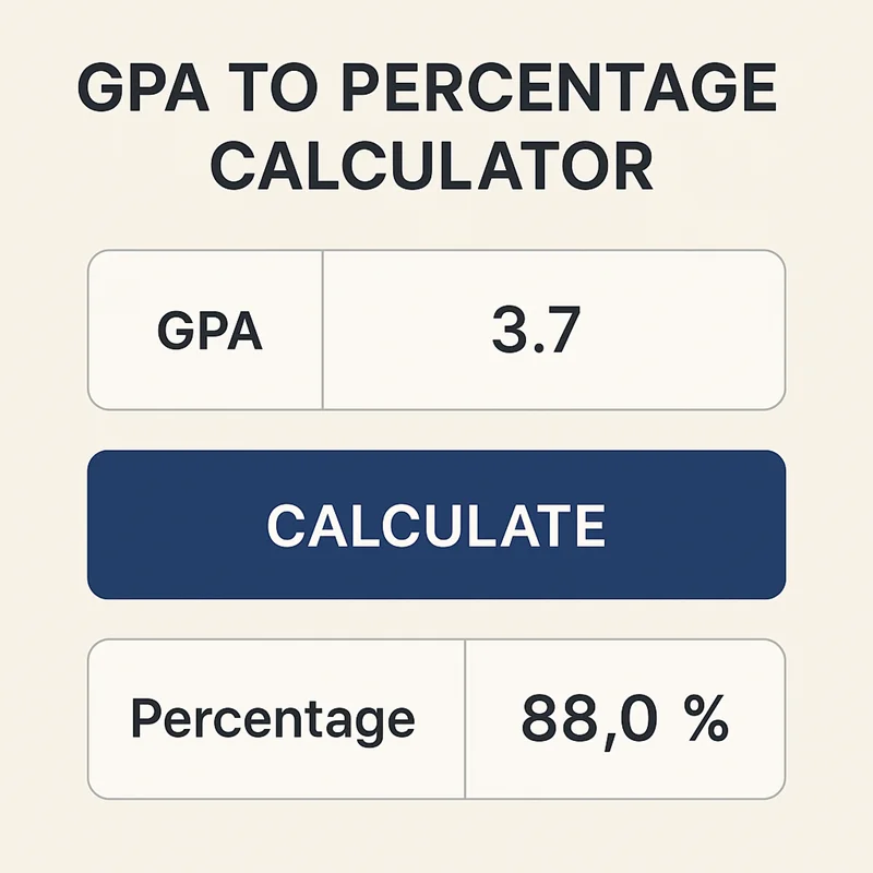 GPA to Percentage Calculator