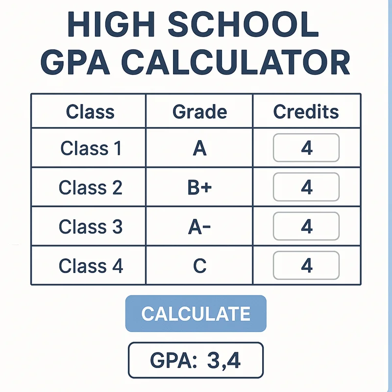 High School GPA Calculator