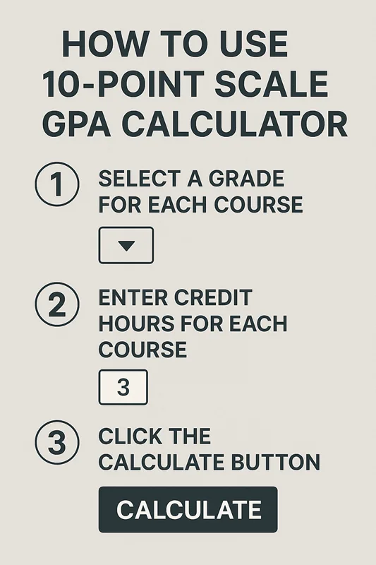 How to Use 10-Point Scale GPA Calculator