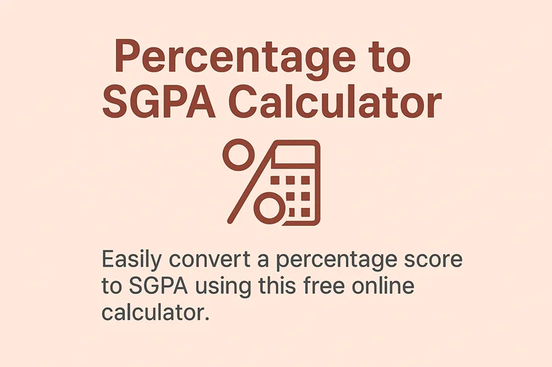 Percentage to SGPA Calculator