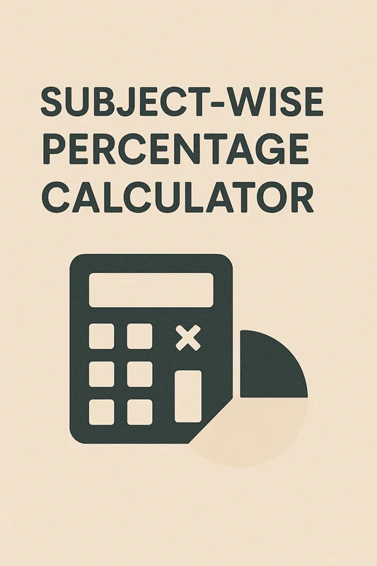 Subject-wise Percentage Calculator