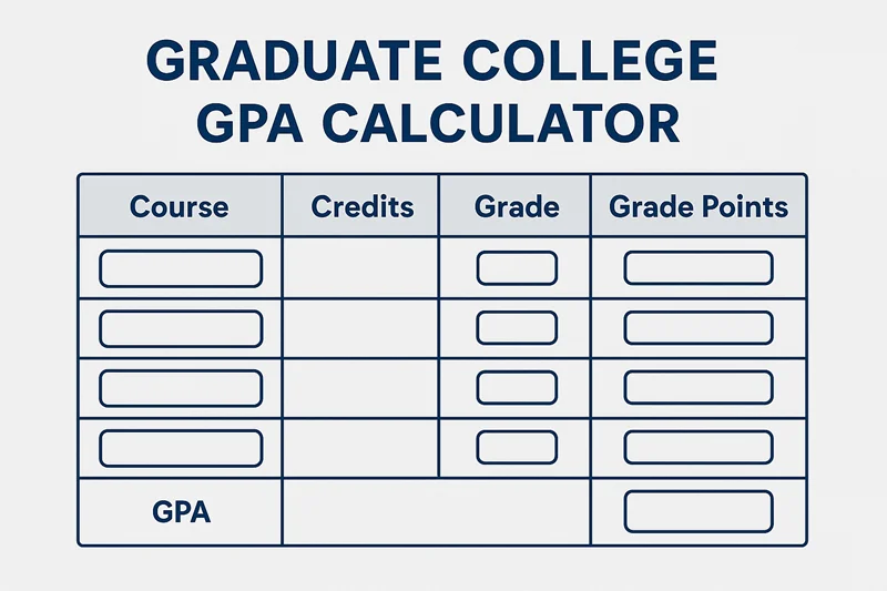 Graduate College GPA Calculator