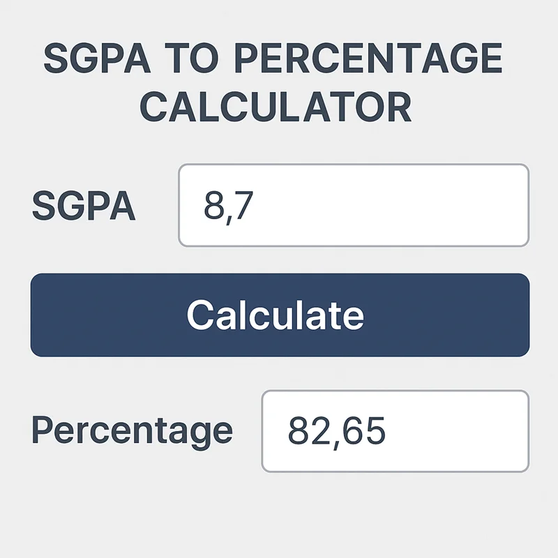 SGPA To Percentage Calculator