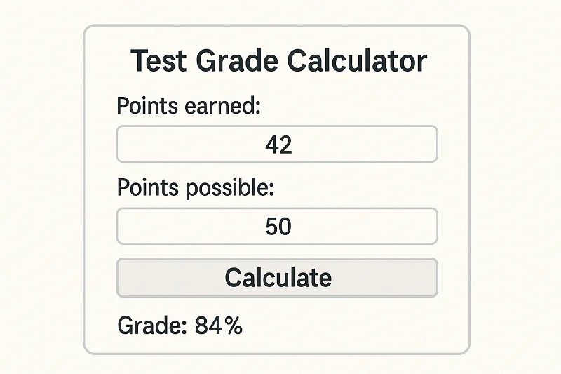 Test Grade Calculator