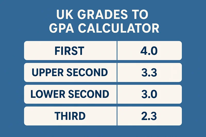 UK grades to GPA Calculator