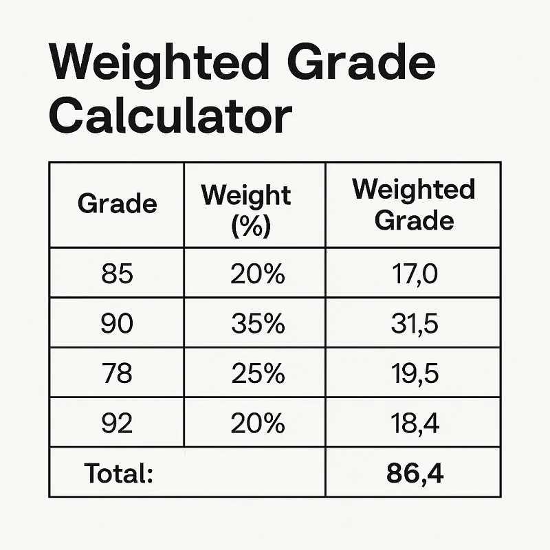 Weighted Grade Calculator