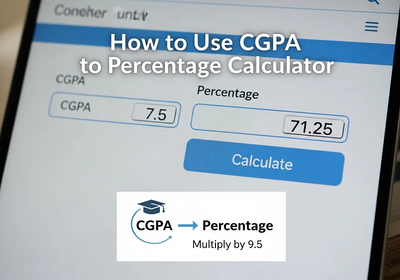 How to Use the CGPA to Percentage Calculator