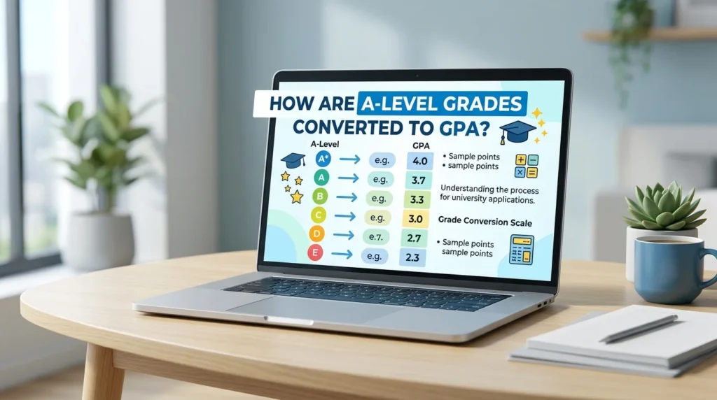 A Levels to GPA Converter for converting A Level grades into GPA