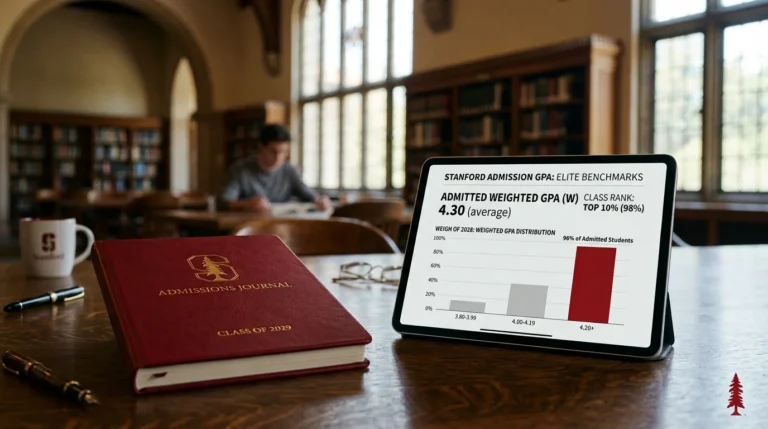 Stanford admission GPA guide with competitive GPA chart
