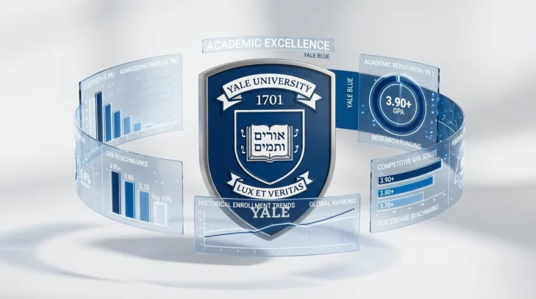 GPA Requirements for Yale University with a high school transcript and GPA chart