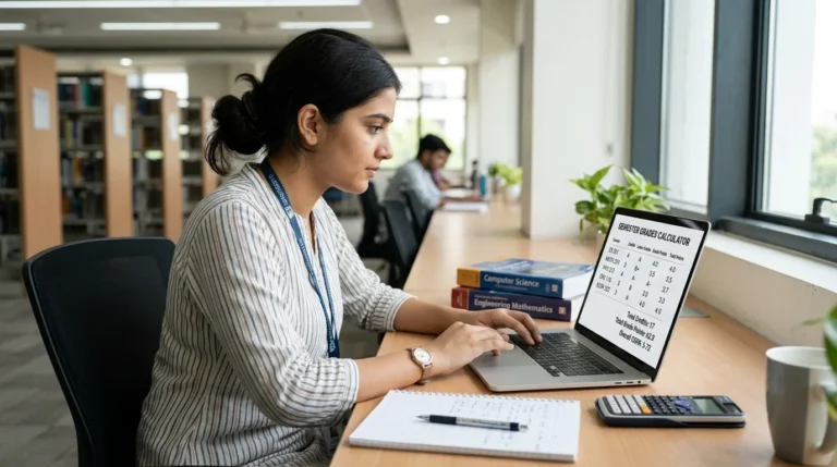 IIT Madras CGPA Calculator showing course credits and grade points