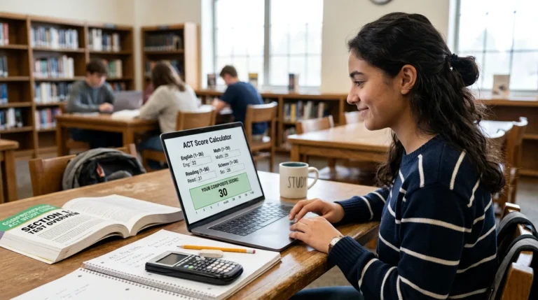 ACT Score Calculator results supporting college admission success and academic achievement