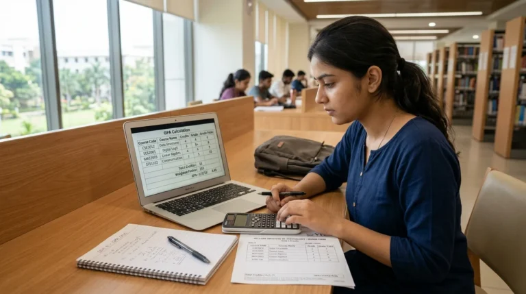 VIT GPA Calculator 2026 with grades and course credits